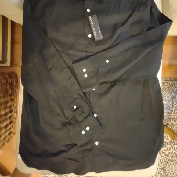 Banana Republic_Black_NWT_Mens Slim Fit XL_Shirt - Picture 5 of 8